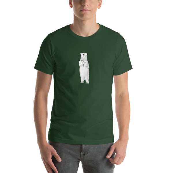 Polar Bear Holding Dandelion T-Shirt - Image 6