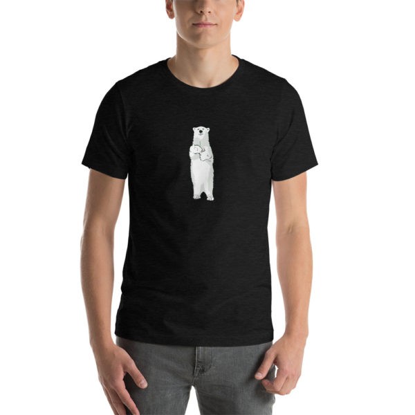 Polar Bear Holding Dandelion T-Shirt - Image 2