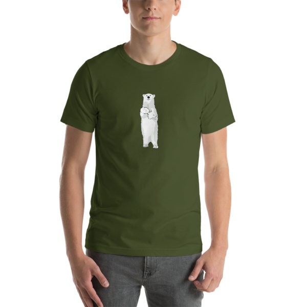 Polar Bear Holding Dandelion T-Shirt - Image 4