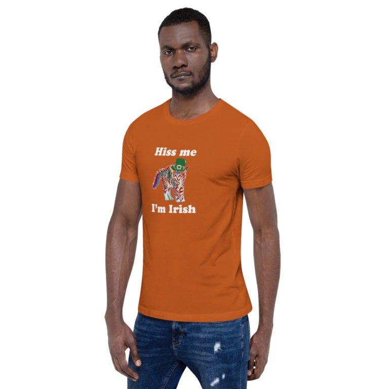 Hiss Me I'm Irish Cat T-Shirt - Image 32
