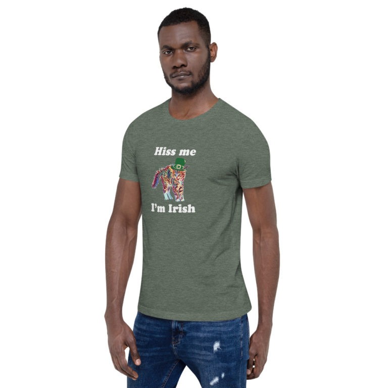 Hiss Me I'm Irish Cat T-Shirt - Image 8
