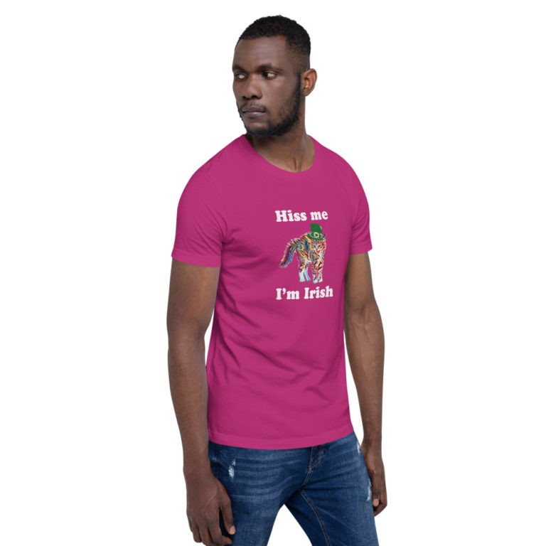 Hiss Me I'm Irish Cat T-Shirt - Image 42