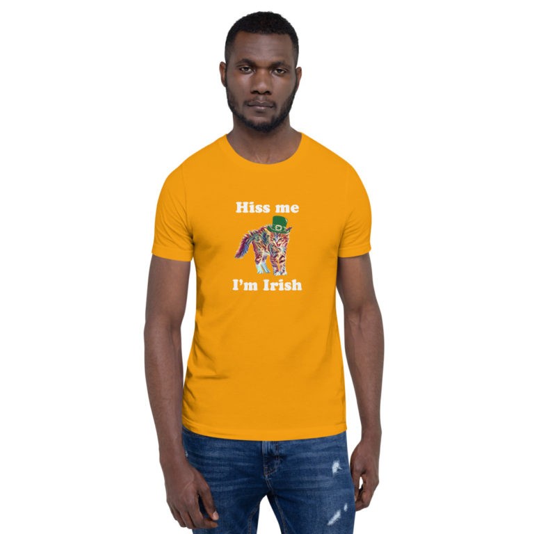 Hiss Me I'm Irish Cat T-Shirt - Image 34