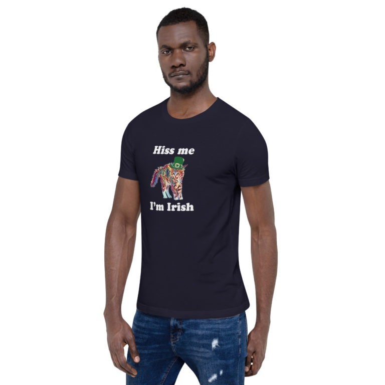 Hiss Me I'm Irish Cat T-Shirt - Image 14