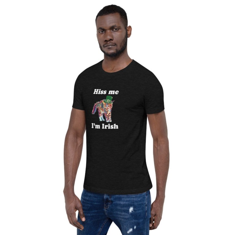 Hiss Me I'm Irish Cat T-Shirt - Image 5