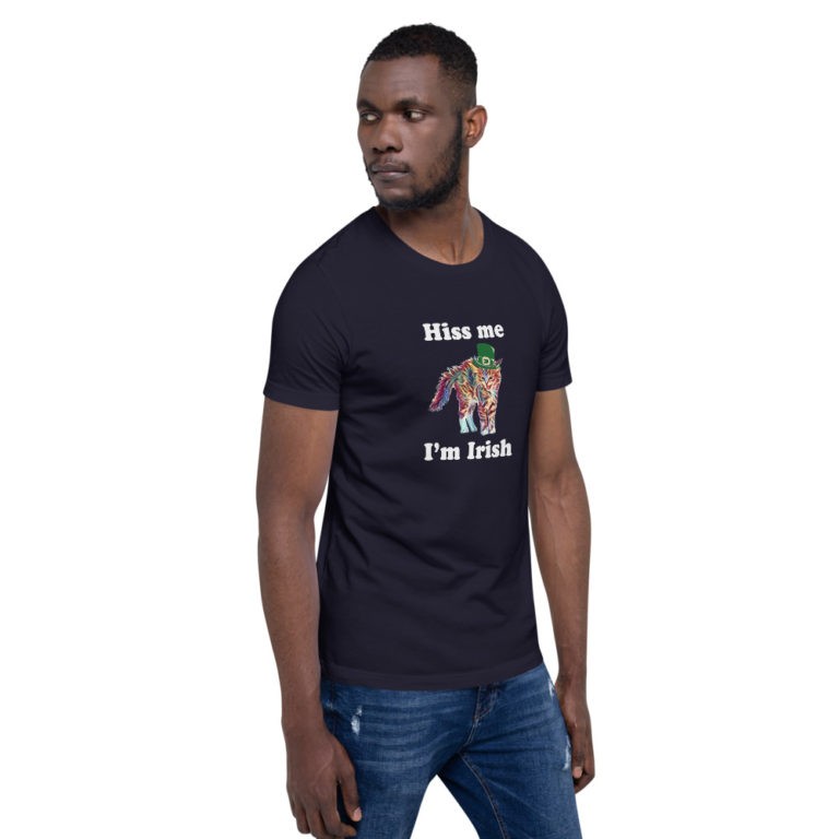 Hiss Me I'm Irish Cat T-Shirt - Image 15