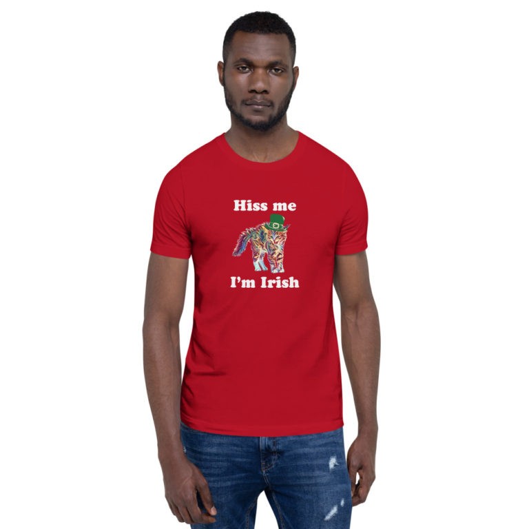 Hiss Me I'm Irish Cat T-Shirt - Image 37