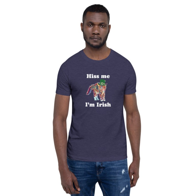 Hiss Me I'm Irish Cat T-Shirt - Image 10