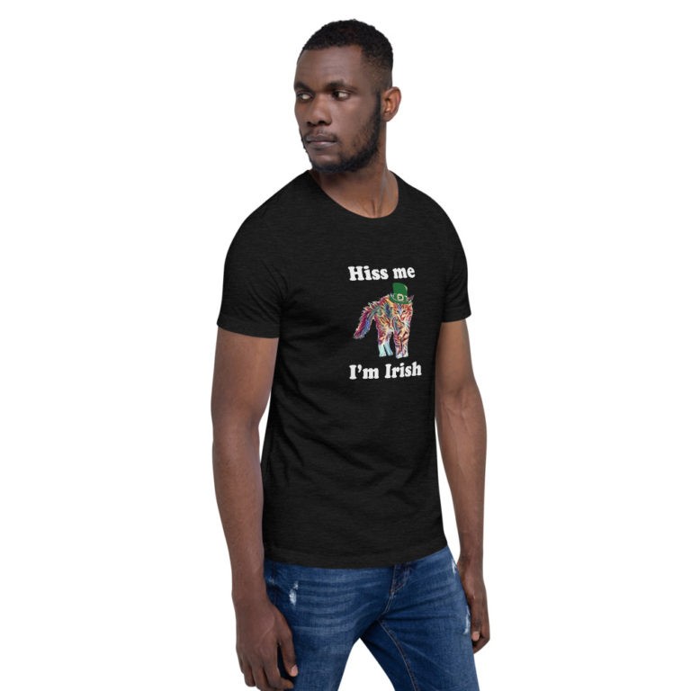 Hiss Me I'm Irish Cat T-Shirt - Image 6
