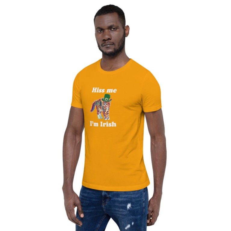Hiss Me I'm Irish Cat T-Shirt - Image 35