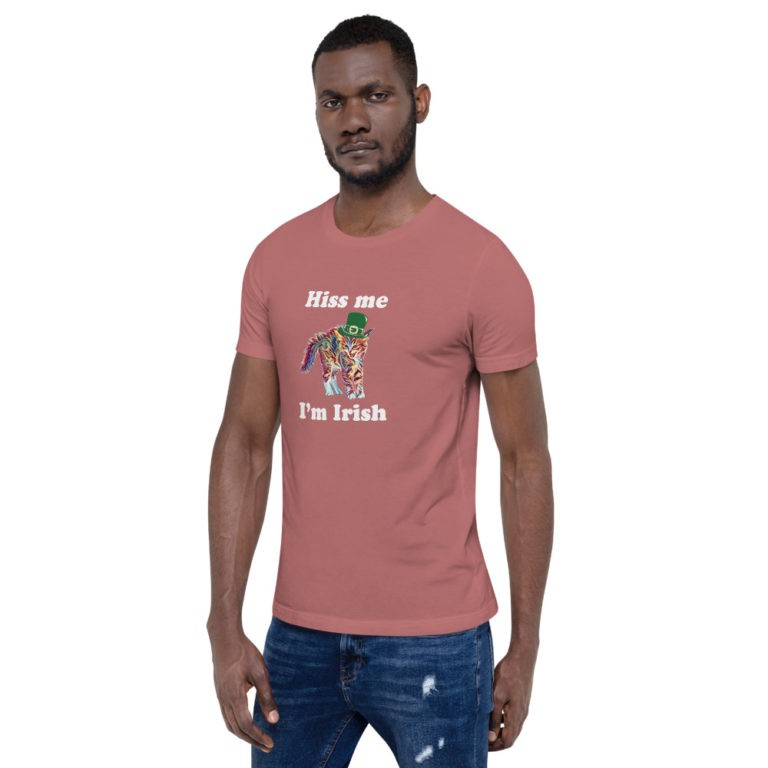 Hiss Me I'm Irish Cat T-Shirt - Image 23