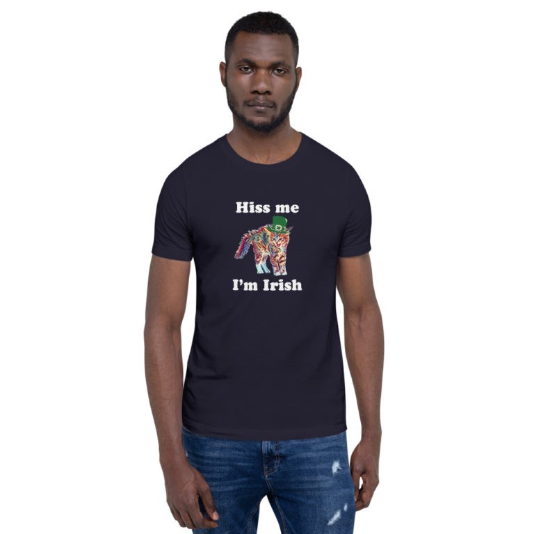 Hiss Me I'm Irish Cat T-Shirt - Image 13