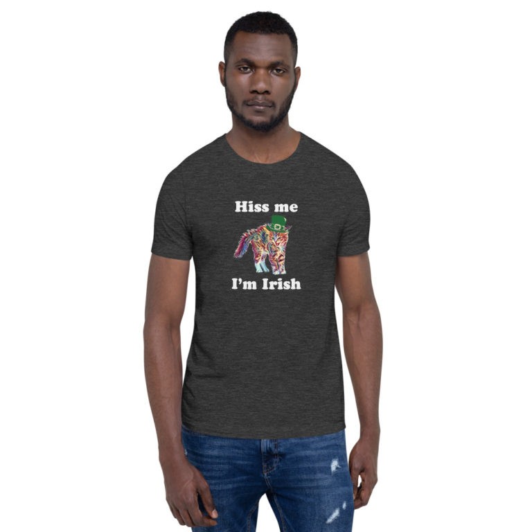 Hiss Me I'm Irish Cat T-Shirt - Image 16