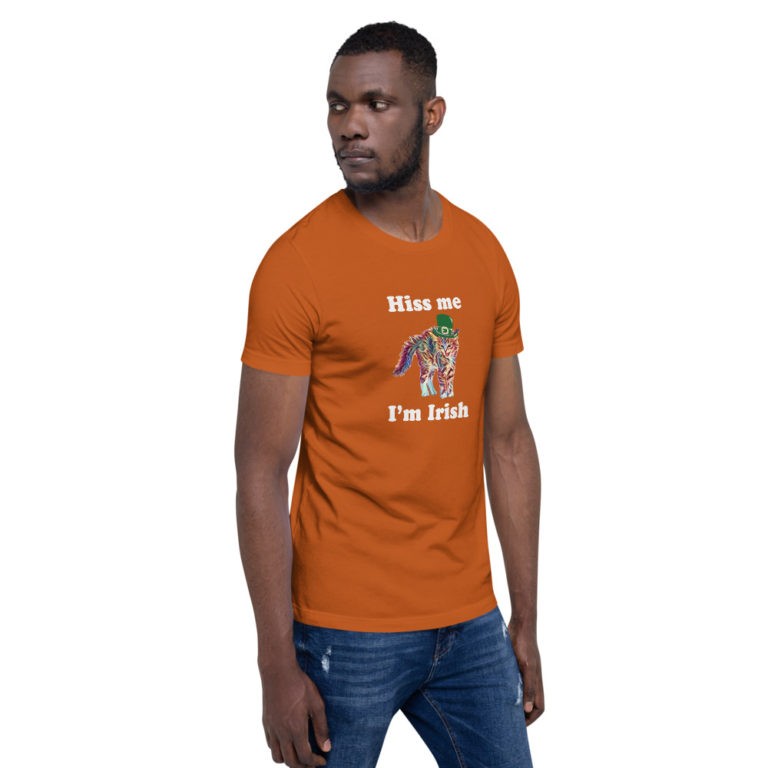 Hiss Me I'm Irish Cat T-Shirt - Image 33