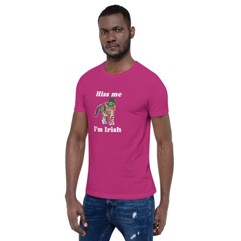 Hiss Me I'm Irish Cat T-Shirt - Image 41