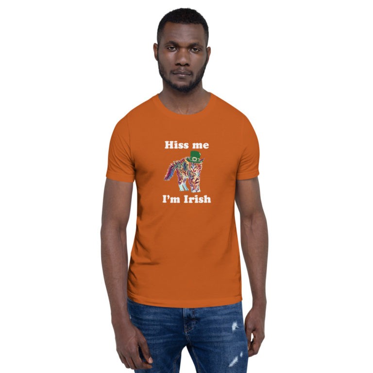 Hiss Me I'm Irish Cat T-Shirt - Image 31